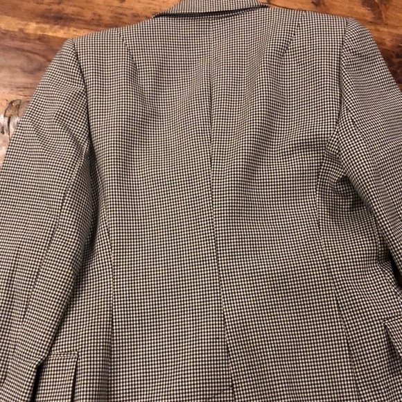 Zara Double breasted Checked Blazer Black White M - Picture 9 of 11
